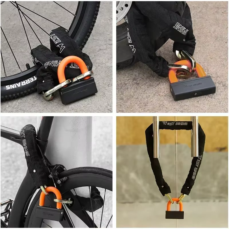 WEST BIKING-Serrure de vélo antivol rapide avec cadenas