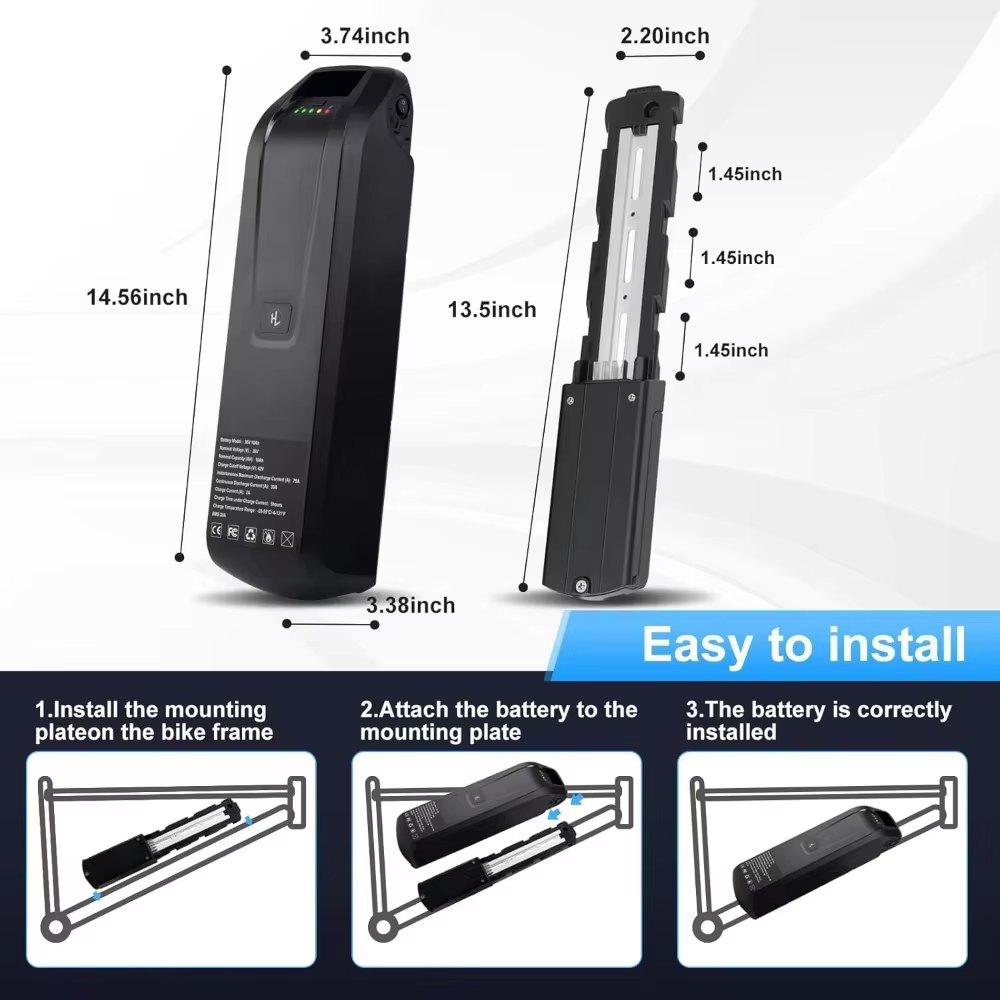 Hailong E-Bike batterie 36V 48V 20Ah vélo de montagne 18650
