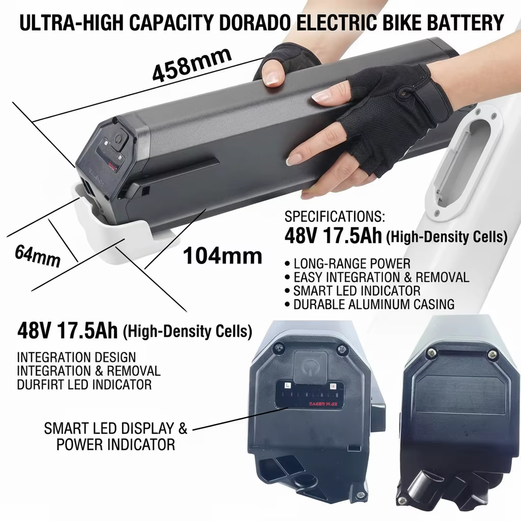 Batterie de vélo électrique NCM Moscow 500W 750W 13Ah 48V 16Ah 17.5Ah Reention Dorado X Class Fat Tire