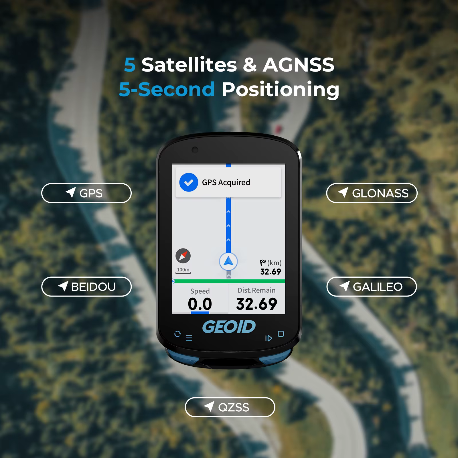 Ordinateur de vélo GPS GEOID