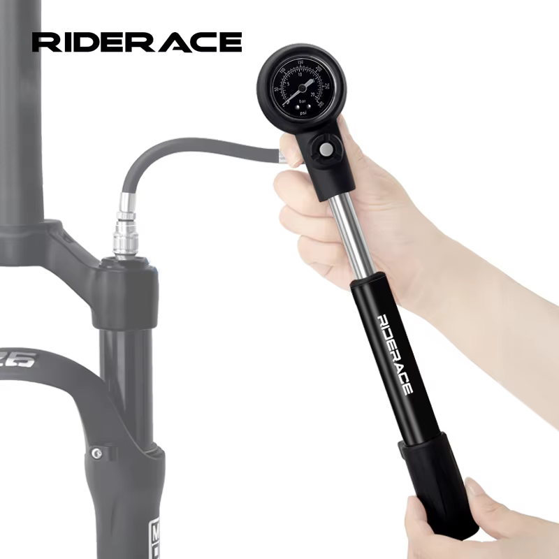 Pompe de choc de vélo 300PSI pression avec jauge