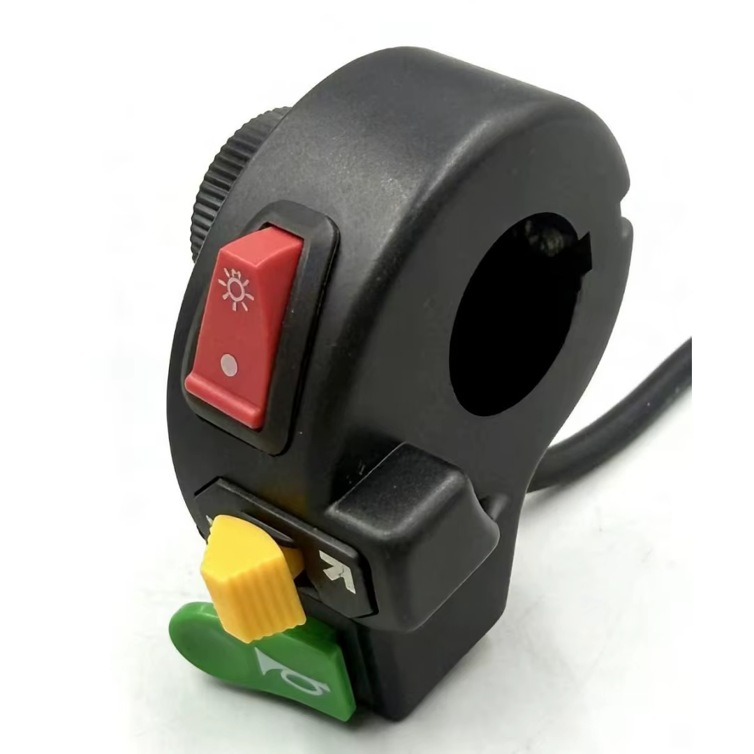 Interrupteur de guidon 3-en-1 pour moto/vélo électrique – Lumière