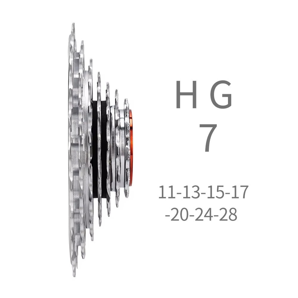 Cassette de vélo pliable ZTTO 7 vitesses 7 S 11-28T, roue libre ultra légère compatible avec HG 7 V Freehub SLR