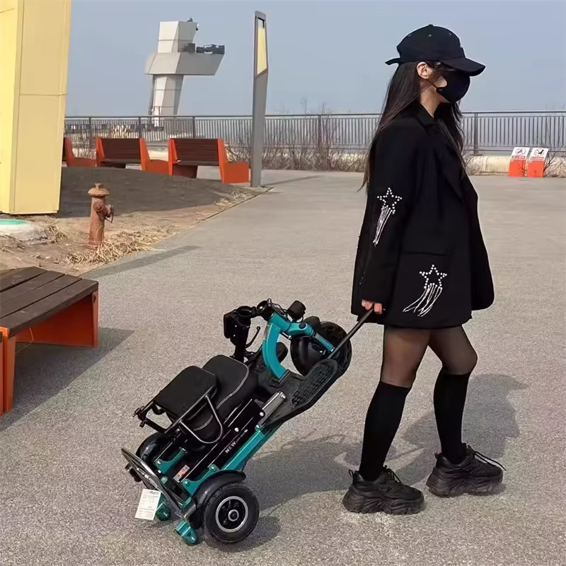 Tricycle électrique petit Mini Scooter pliant pour personnes âgées 300W 48V 3 roues