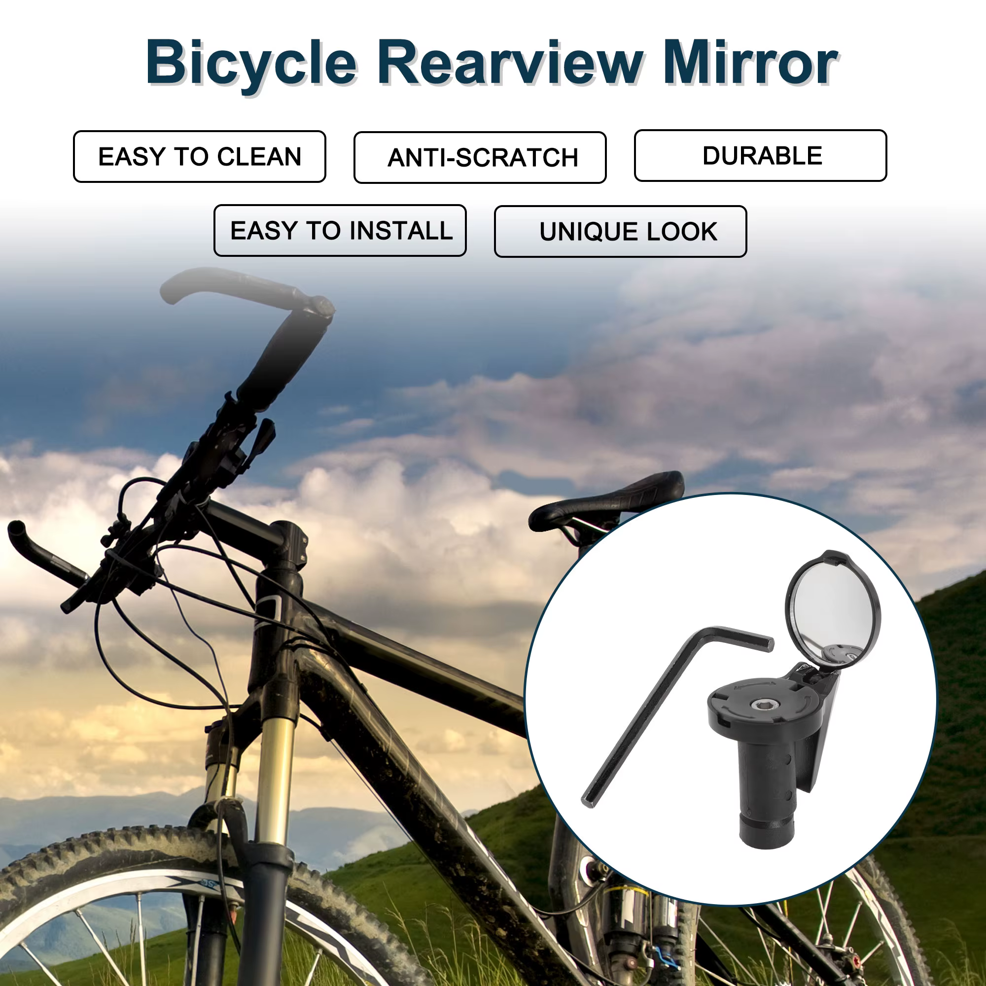 X Autohaux vélo rétroviseur 46x32x44mm avant