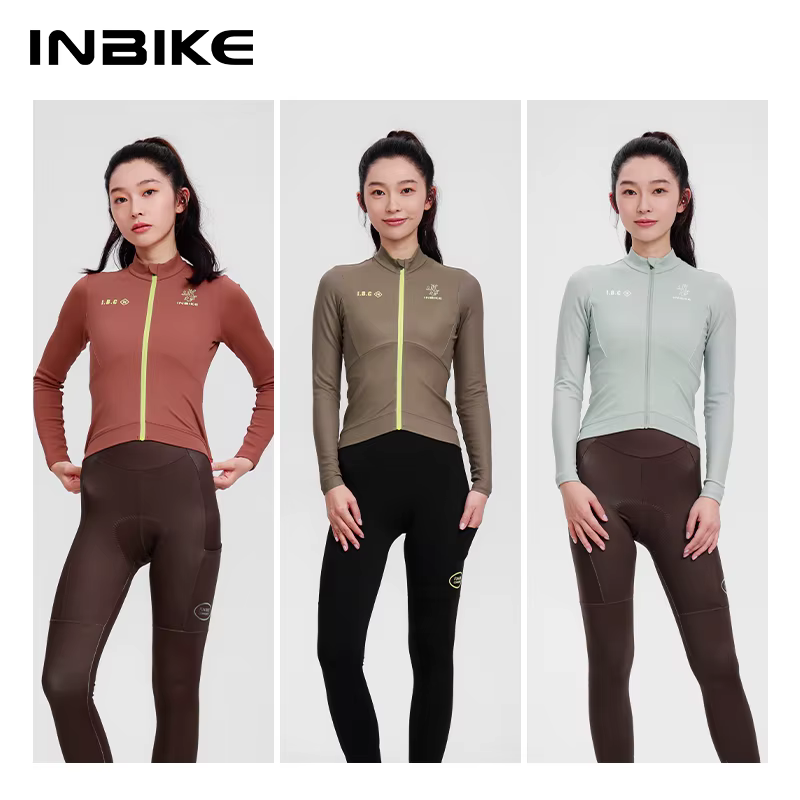 INBIKE vêtements de cyclisme automne et hiver polaire à manches longues nouveau haut femmes vélo de route veste chaude chemise de sport de plein air