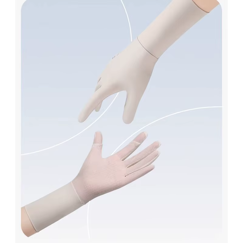 Gants de cyclisme pour femmes en soie glacée