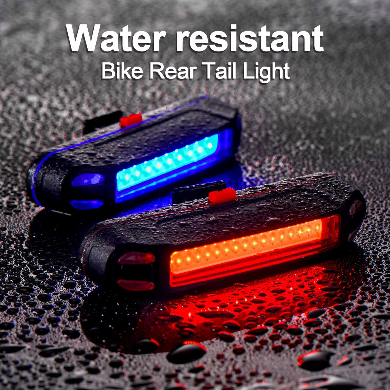 Feu arrière de vélo, feu de sécurité LED rechargeable par USB