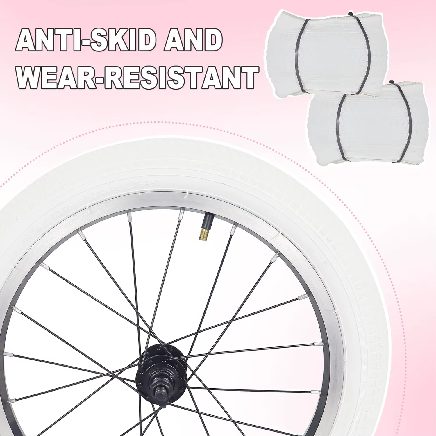 ZUKKA 2 PNEUS DE VÉLO POUR ENFANTS 16' 16 X 2.125 avec chambres à air et leviers - Compatibles avec poussette/vélo enfant