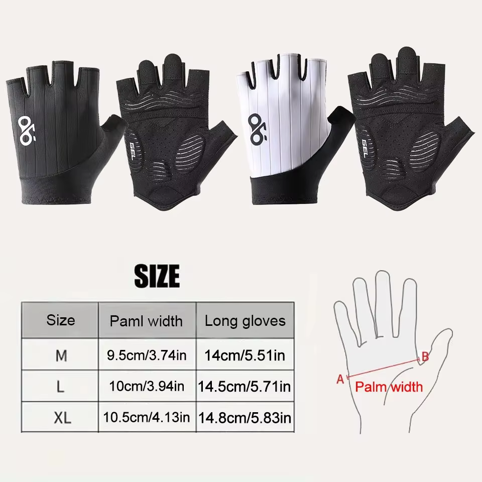 LOOGDEEL Gants de cyclisme mi-doigts pour hommes