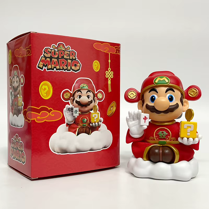 Figurine d'action Super Mario God of Wealth, modèle de jeu, jouet manga, 14 cm, ornements, figurines périphériques, cadeau anime pour enfants