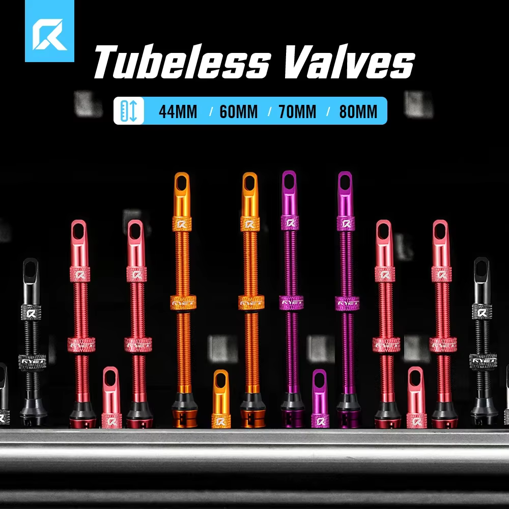 RYET – vannes Tubeless Presta 44/60/70/80mm pour vélos de route et vtt