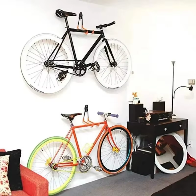 Support mural robuste en métal pour vélo