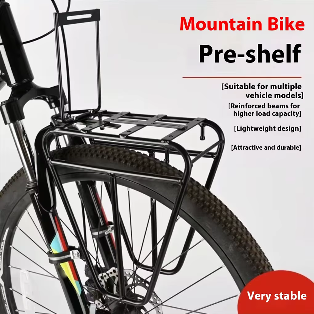 Porte-bagages avant en acier robuste de 25 kg pour vélo