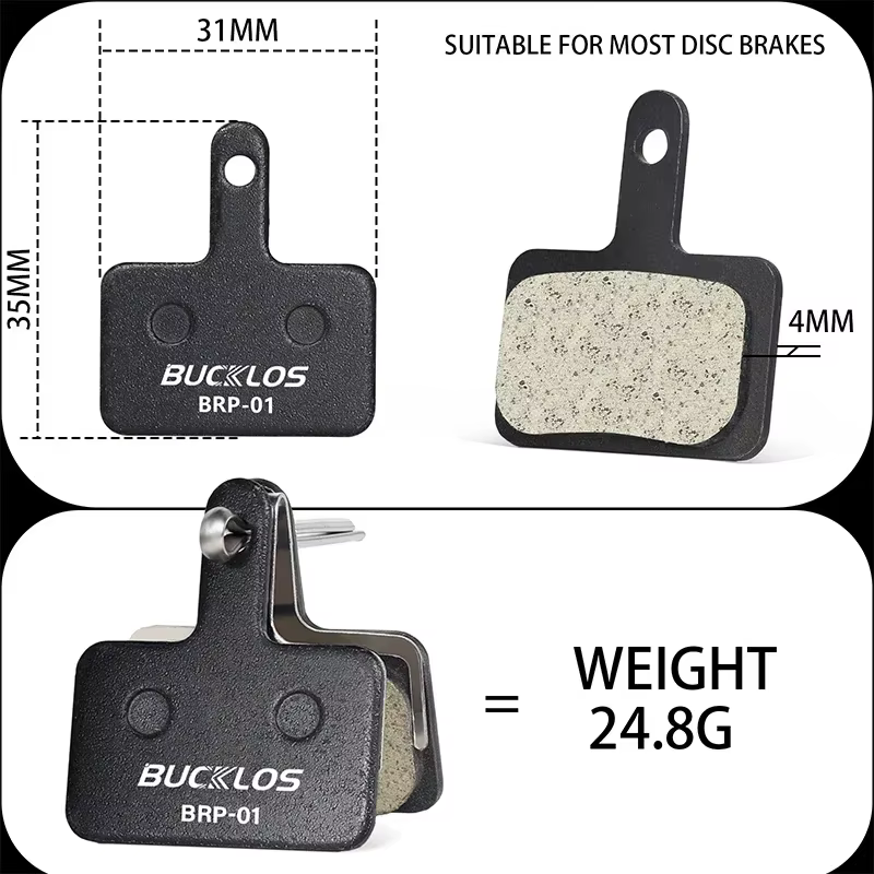BUCKLOS vélo résine plaquette de frein vtt plaquettes