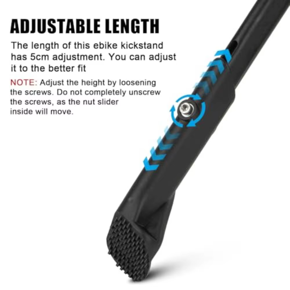Béquille de vélo réglable antidérapante 24"-29" pour vélo électrique