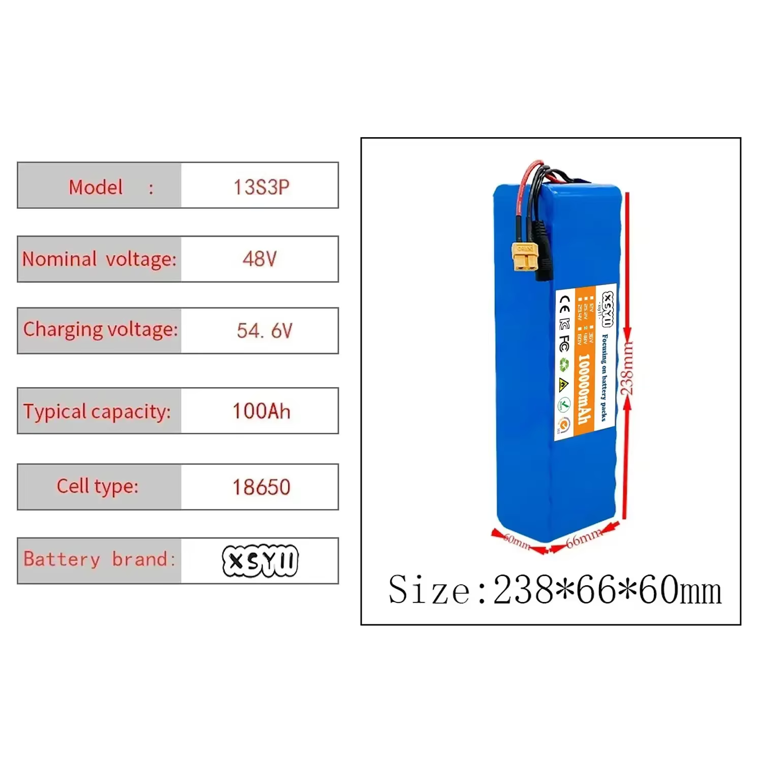 Batterie lithium-ion 13S3P