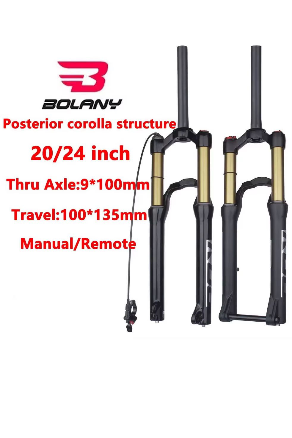 Bolany-Fourche avant de vélo avec arbre de baril