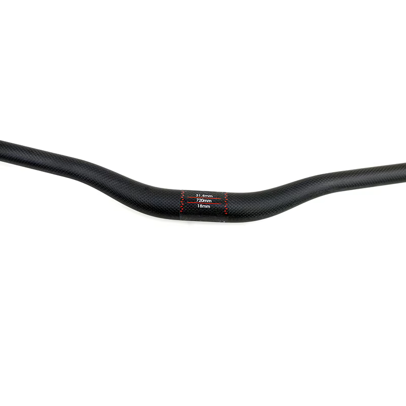 Guidon de vélo de course entièrement en fibre de carbone mat 3K