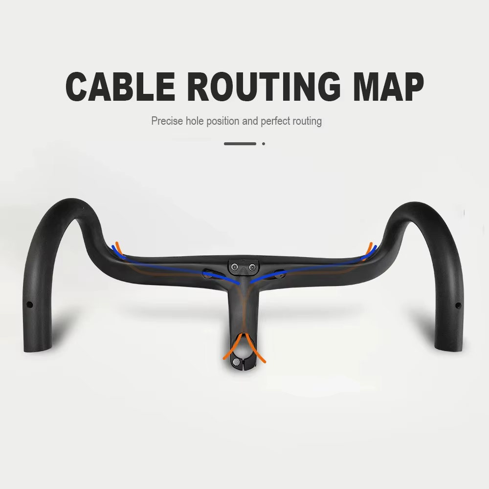 ALANERA – guidon intégré en carbone pour vélo de route