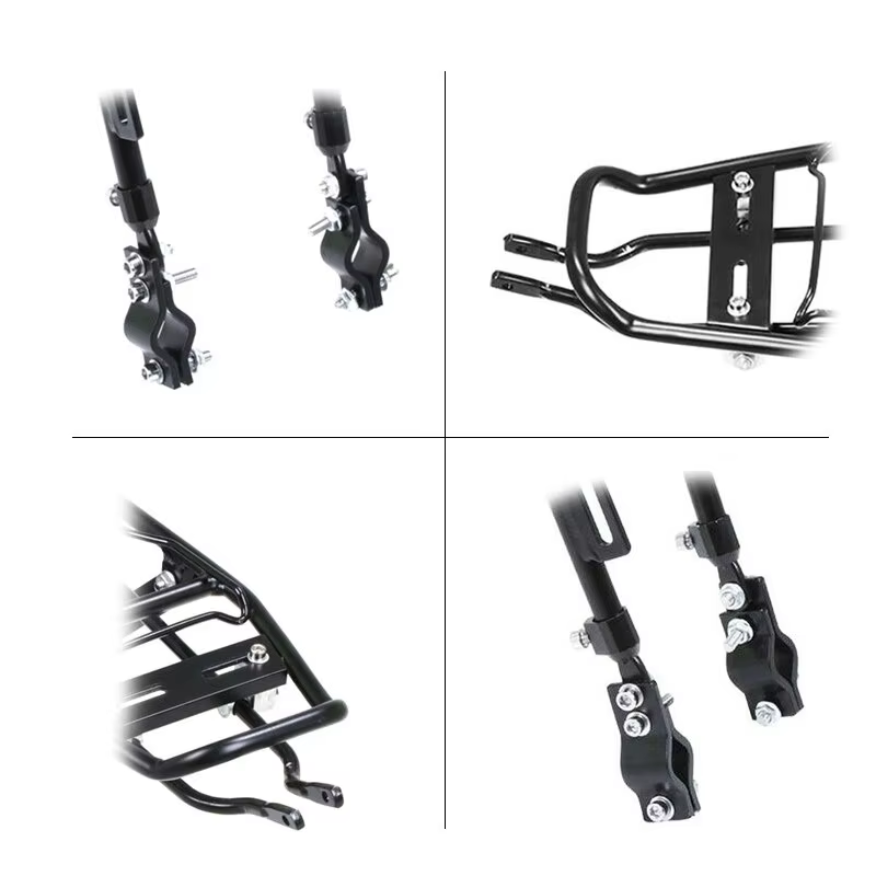 1PC alliage arrière porte-vélo sac de transport bagages Cycle VTT noir