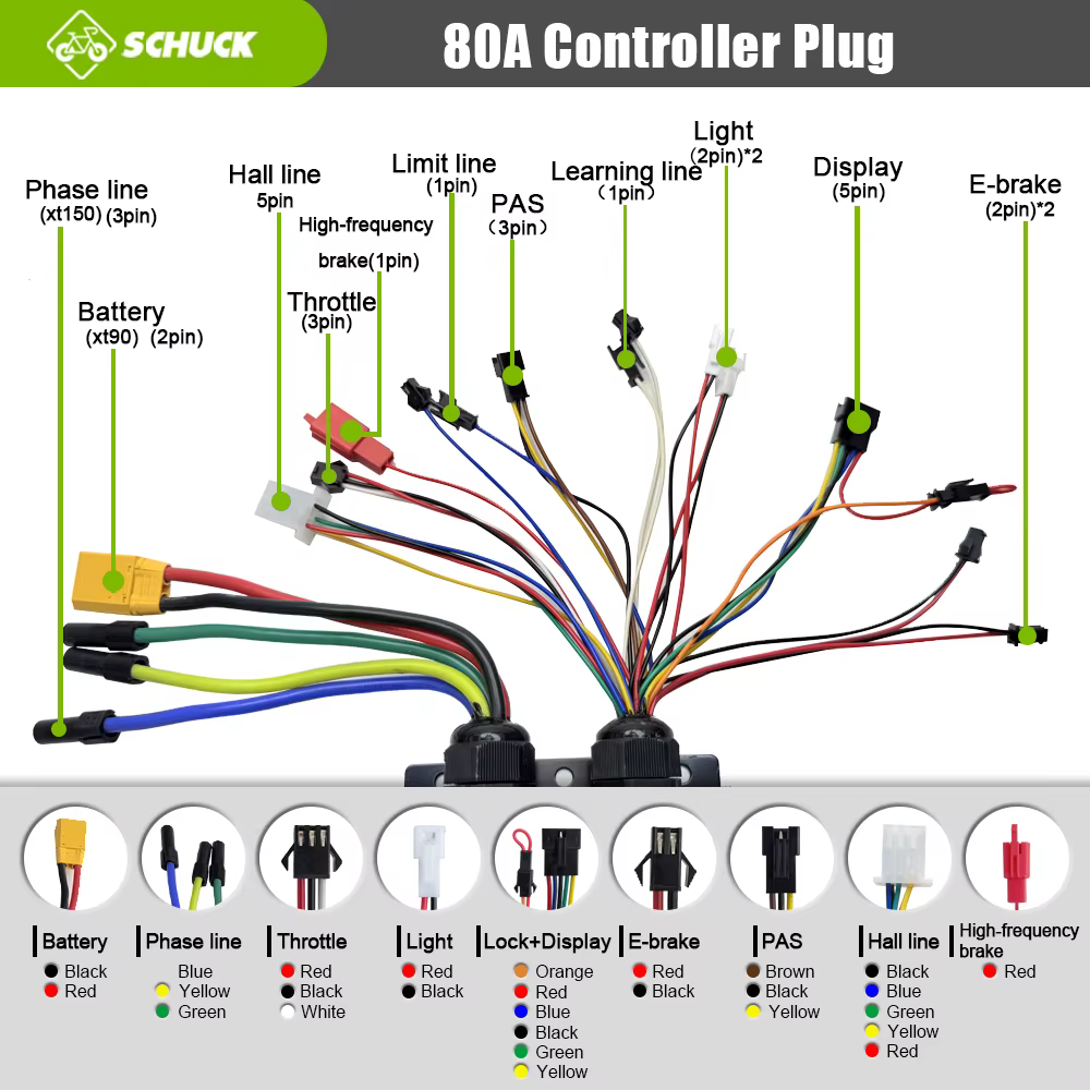 Kit de conversion pour vélo électrique 72V 5000W