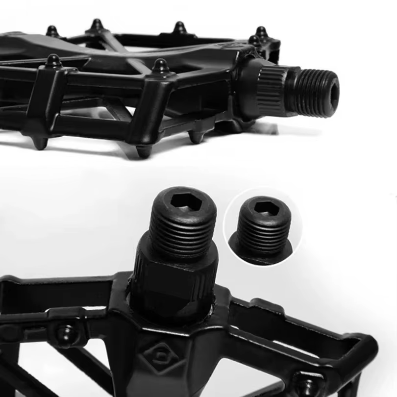 2 paires de pédales antidérapantes en alliage d'aluminium pour vélo de route et VTT