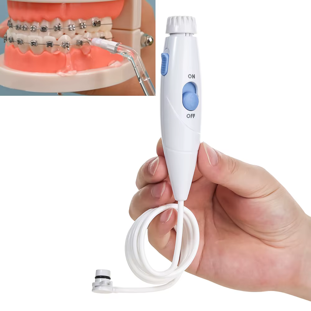 Poignée de jet d'eau dentaire, tuyau d'irrigation buccale, poignée de remplacement pour l'entretien des dents, accessoires pour jet d'eau dentaire domestique WP-100