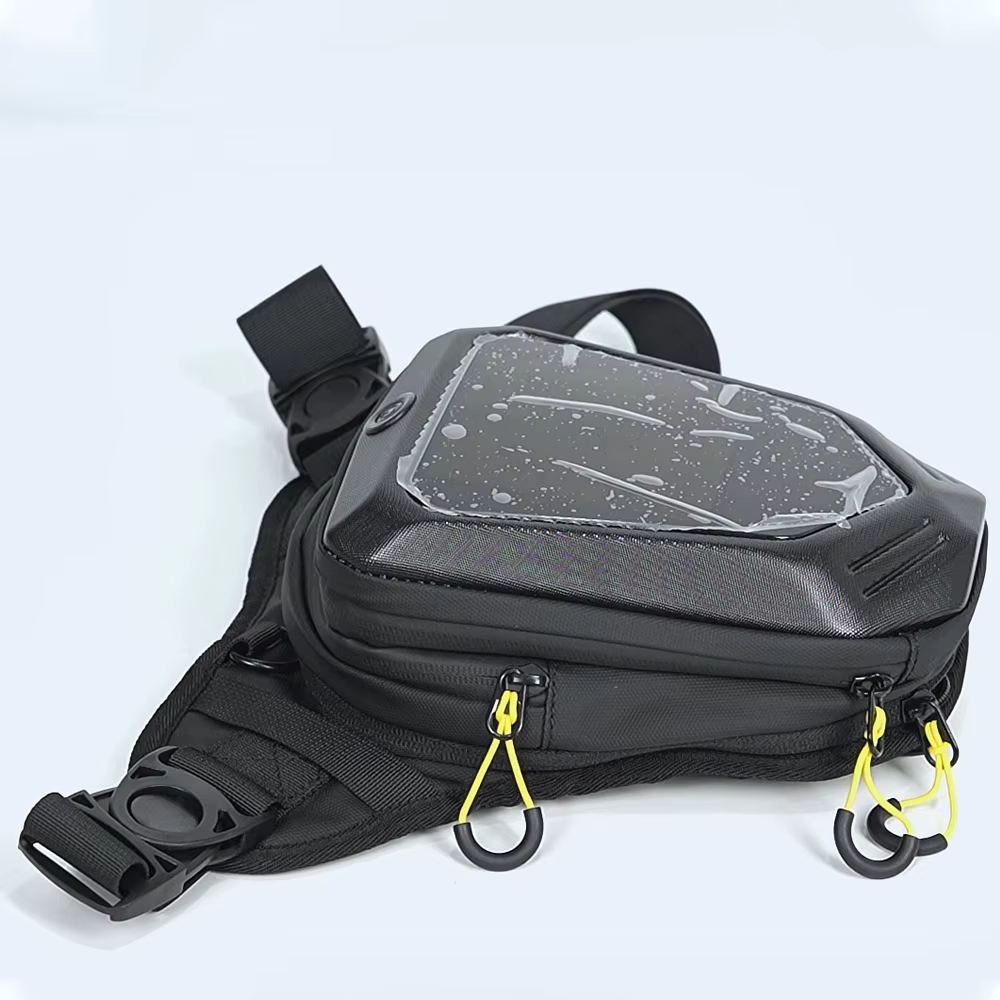 Sac latéral de jambe de vélo de moto LED bricolage application intelligente affichage sac à dos en plein air sac de