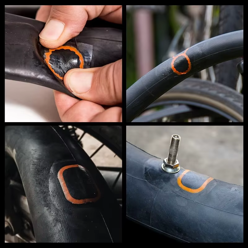 Kit de réparation de pneus de vélo 32 pièces-Kits de patchs de crevaison de chambre à air