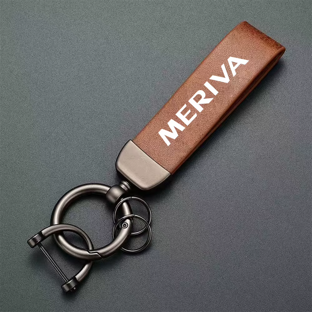 Porte-clés en cuir suédé de haute qualité, porte-clés de voiture avec boucle en forme de fer à cheval pour Opel MERIVA