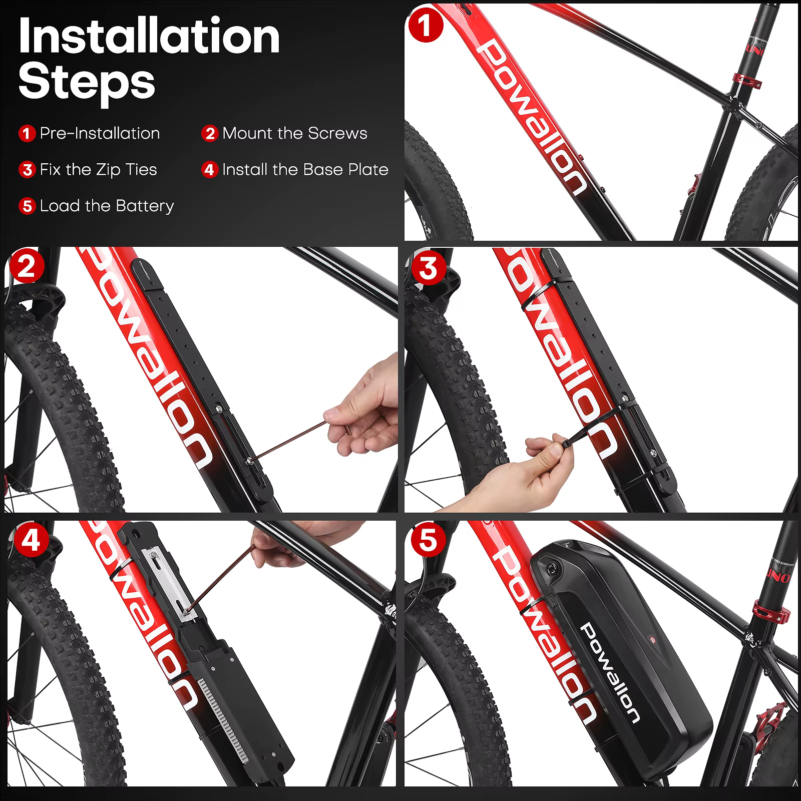 Support de batterie pour vélo électrique