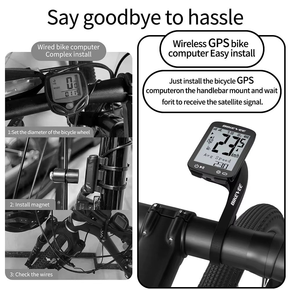 Ordinateur de vélo sans fil GPS