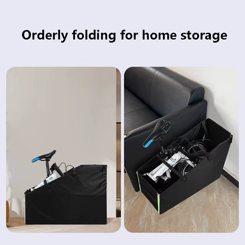 Boîte de rangement pliable et portable pour vélo Brompton