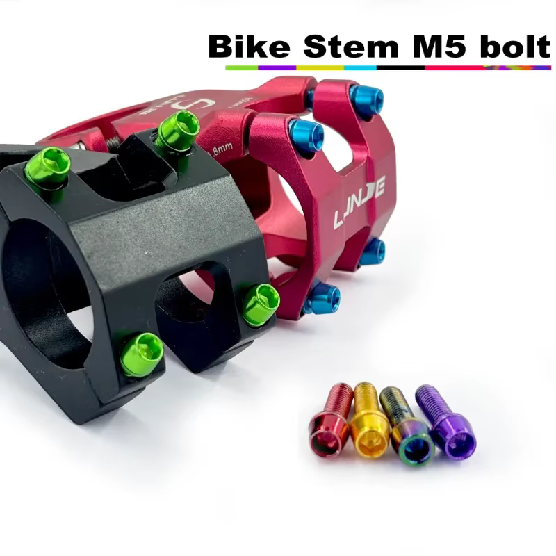 Vis de guidon de vélo multicolores en acier inoxydable M5 * 18MM