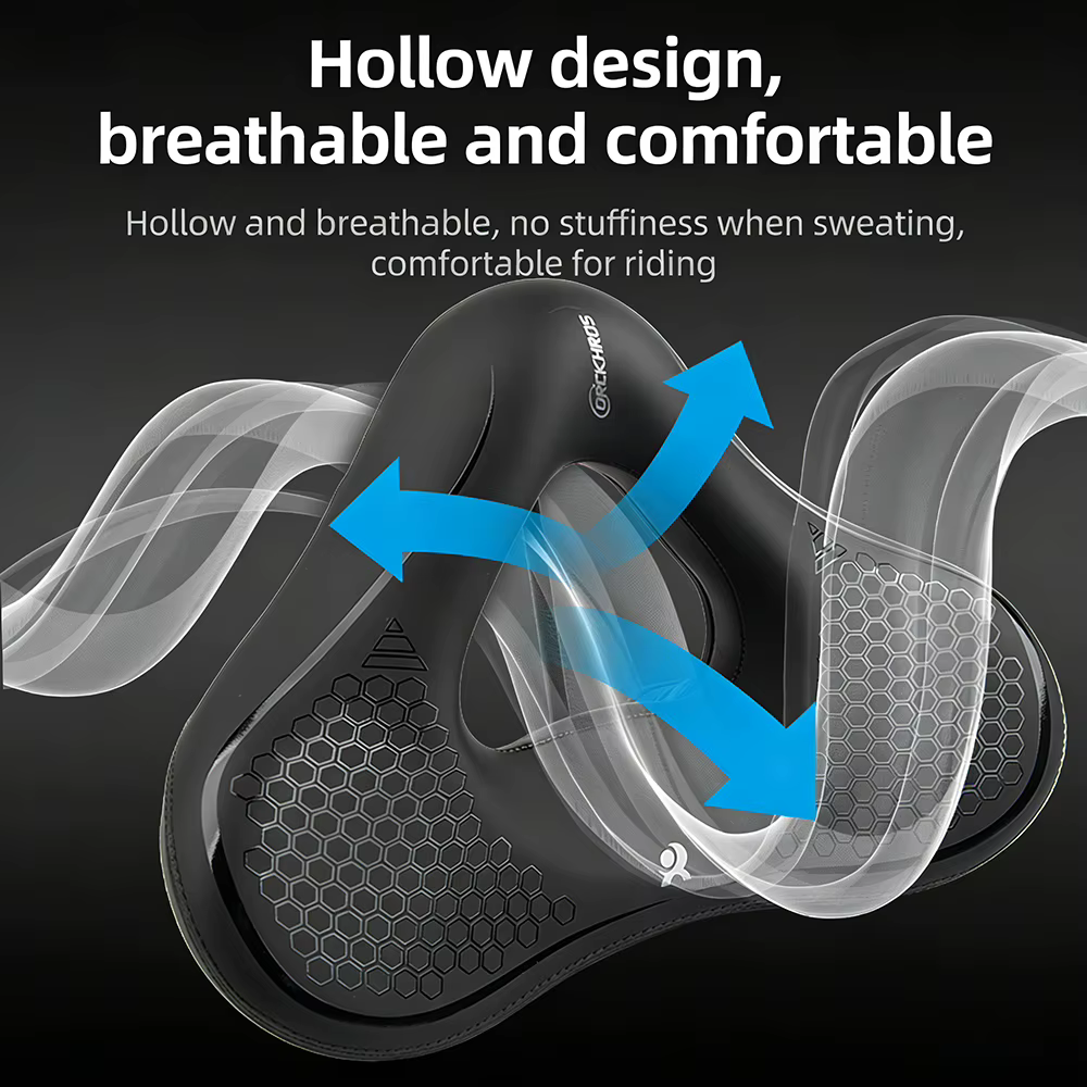 Selle de vélo, absorption des chocs hautement élastique
