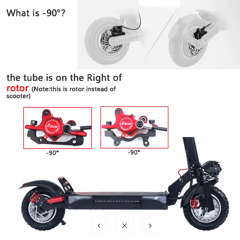 Zoom vélo Scooter électrique mise hors tension contrôle huile hydraulique étrier de frein à disque 2200 2000 1000mm pour zéro kaabo KUGOO e-bike