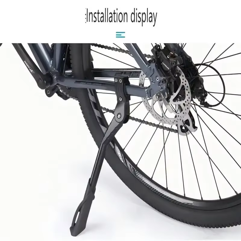 ‌ Béquille de vélo réglable en alliage d'aluminium pour VTT/vélos pliants/vélos électriques et véhicules tout-terrain