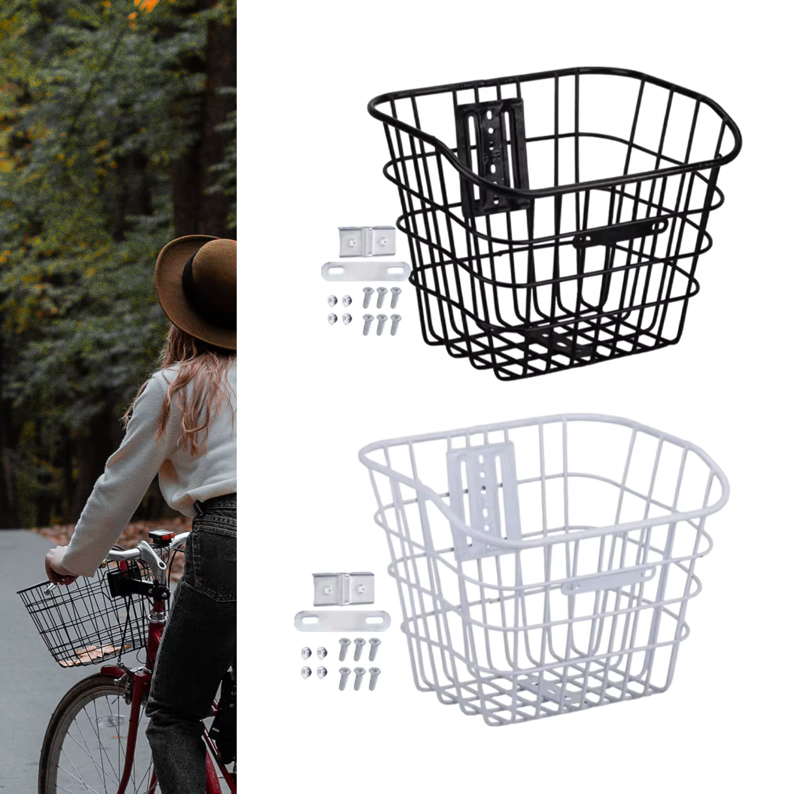 Panier de vélo support de chargement organisateur dégagement rapide avant