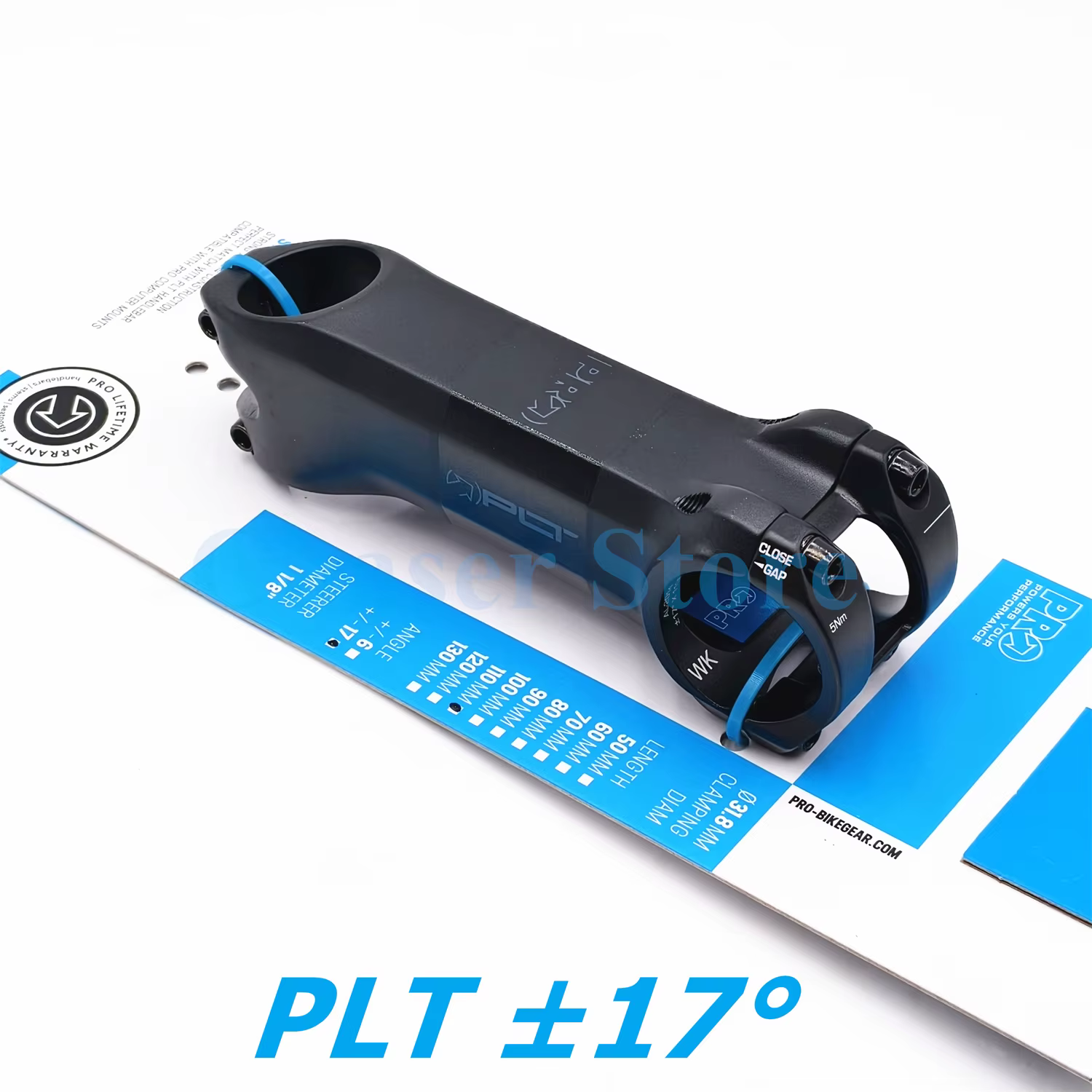 Tige de vélo de route PRO PLT ± 17 degrés 1-1/8'' 80-130 mm