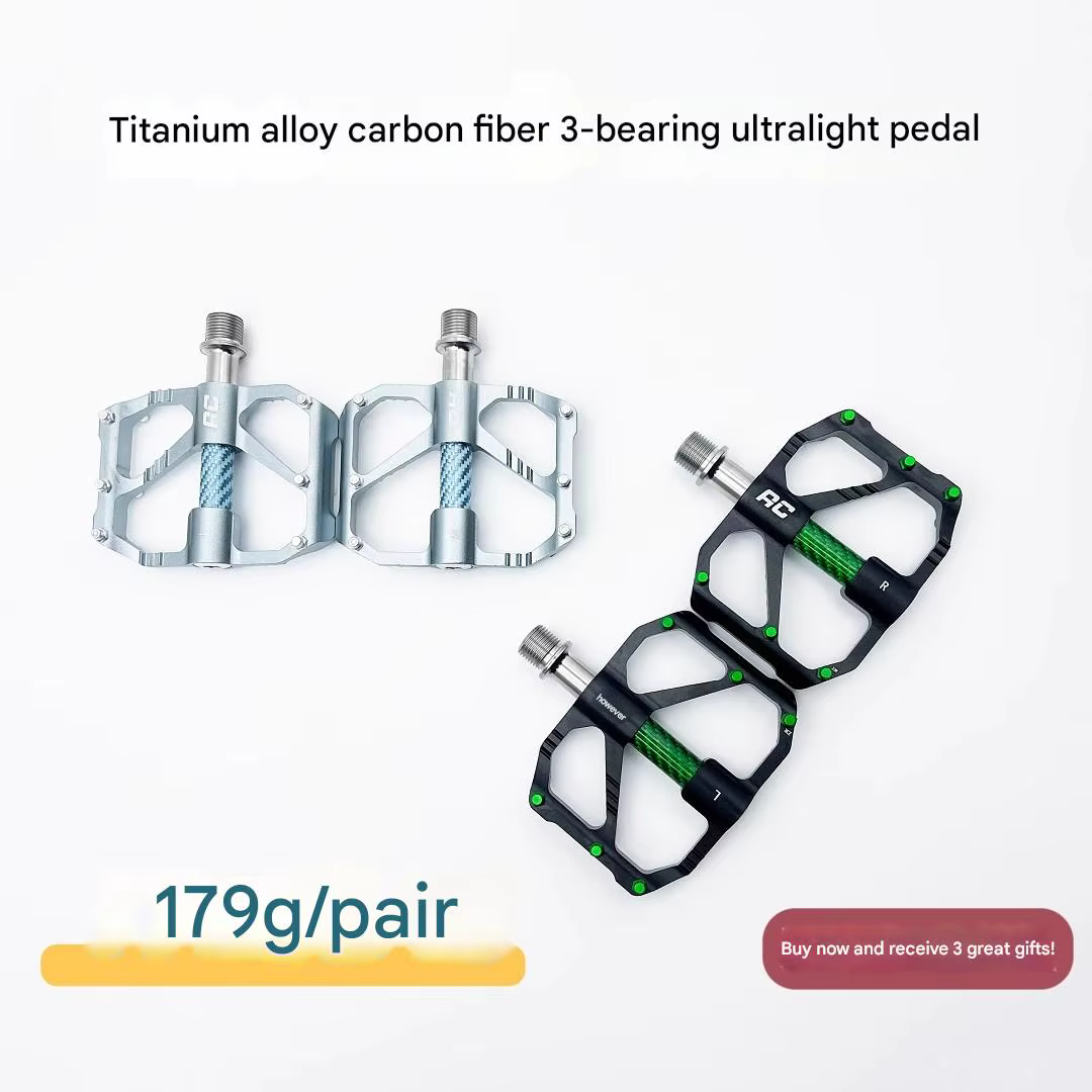Pédales de vélo de route en alliage de titane et Fiber de carbone