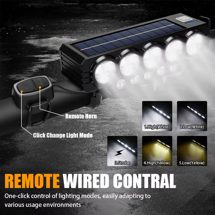 Feu de vélo 15LED avec cloche 120DB