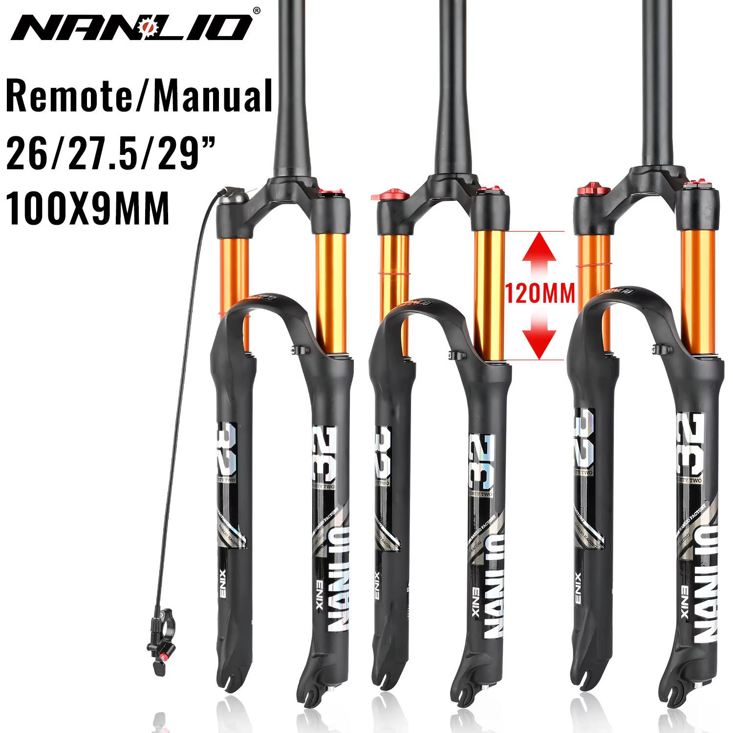 Fourche de suspension pour VTT Nanlio en alliage de magnésium