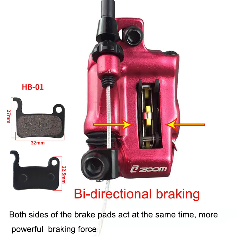 ZOOM HB-100 XTECH vtt Kit de frein à disque hydraulique pour montagne/vélo pliant électrique pinces avant arrière Accessoires de vélo