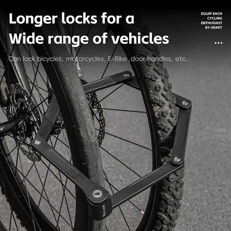 WEST BIKING-Serrure antivol pliable pour vélo de route et VTT