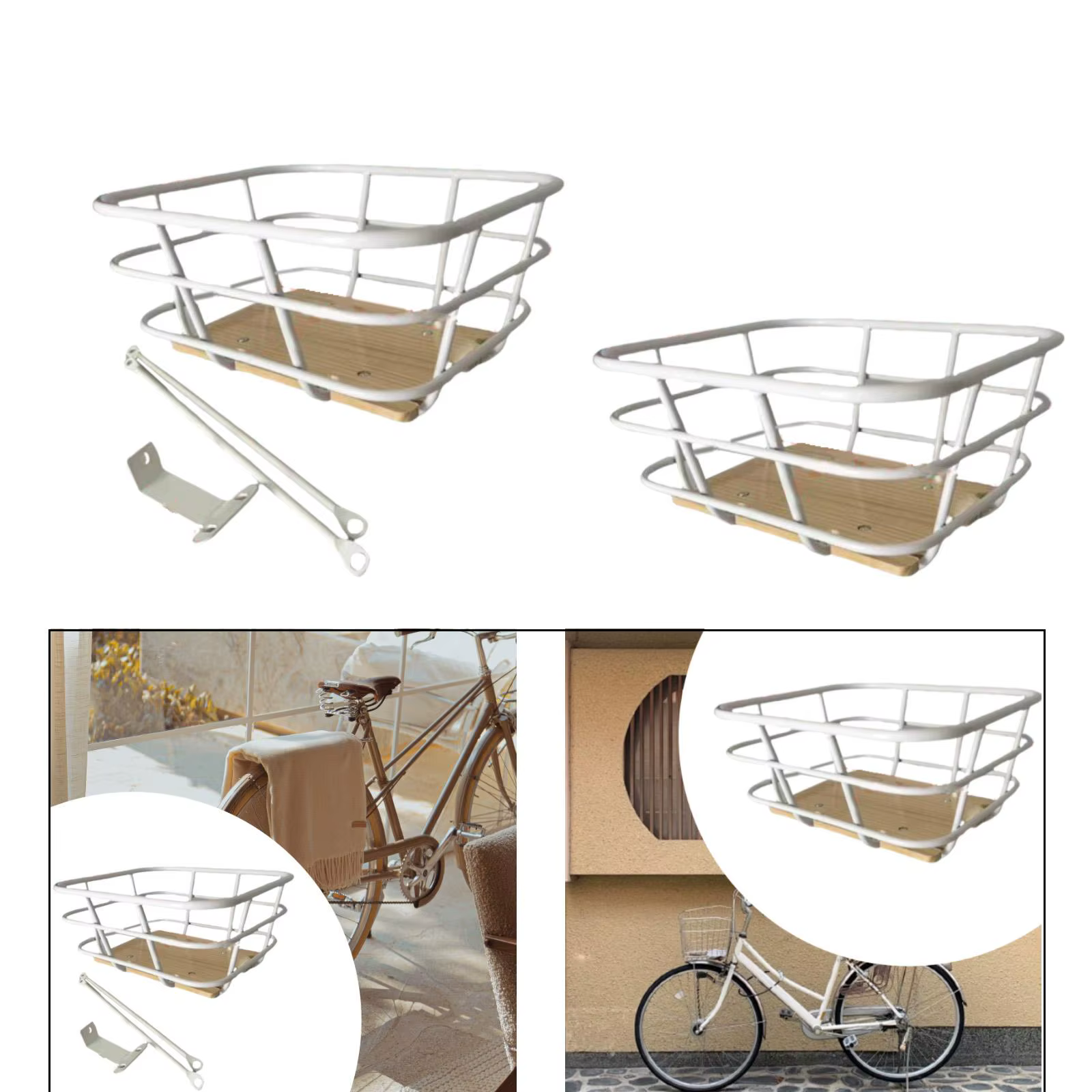 Panier avant de vélo, support de chargement de vélo