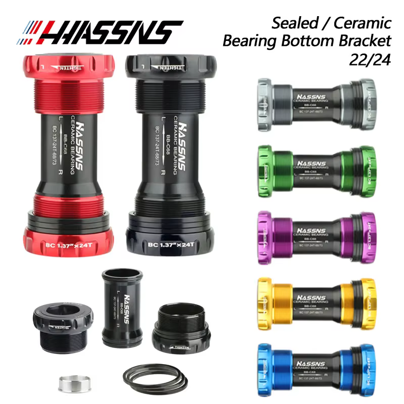 HASSNS – support de pédalier en céramique Hollowtech, pour vtt, BB68