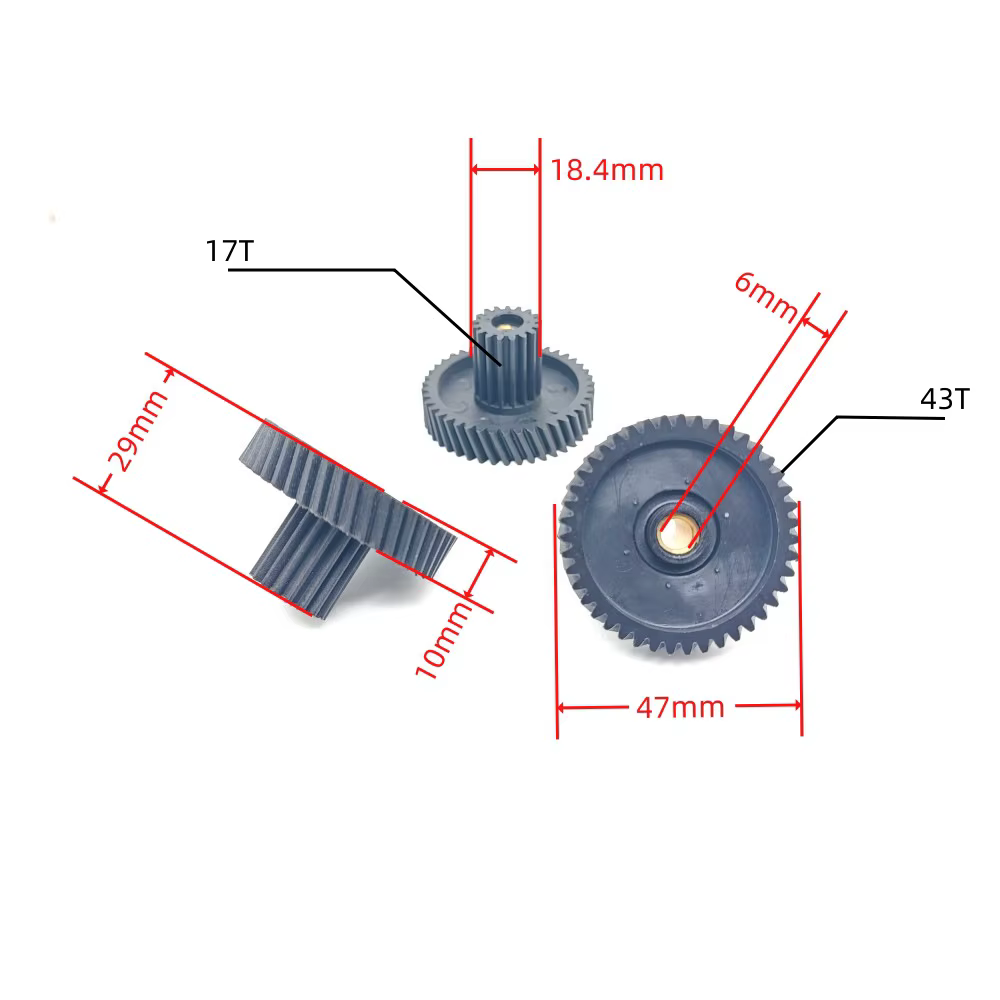Engrenage en nylon pour réparation de moteur de vélo électrique géant
