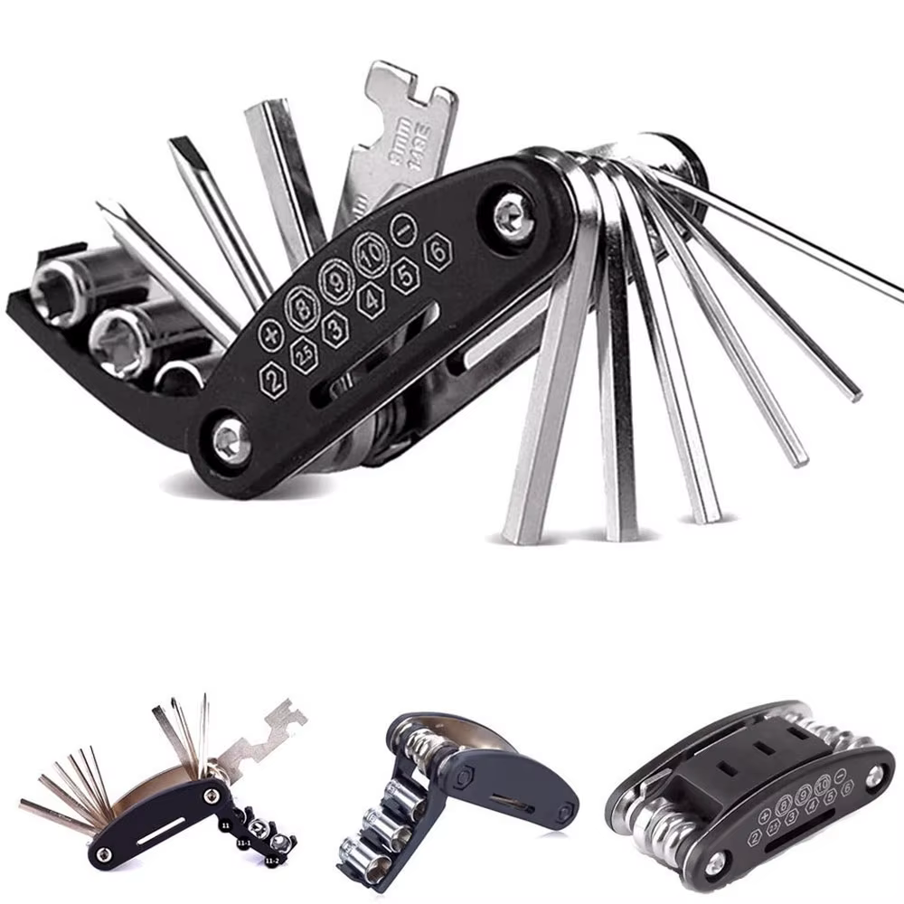 Clé à douille Portable 16 en 1 pour vélo