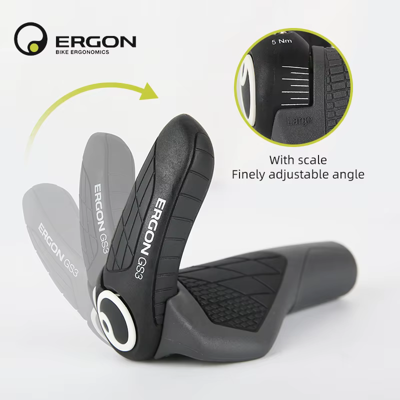 Poignées de guidon de vélo ERGON GS3 antidérapantes en caoutchouc